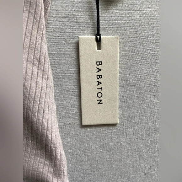 NWT Babaton Aritzia lilac cross front ribbed knit tank bodysuit Sz XS - Picture 6 of 11